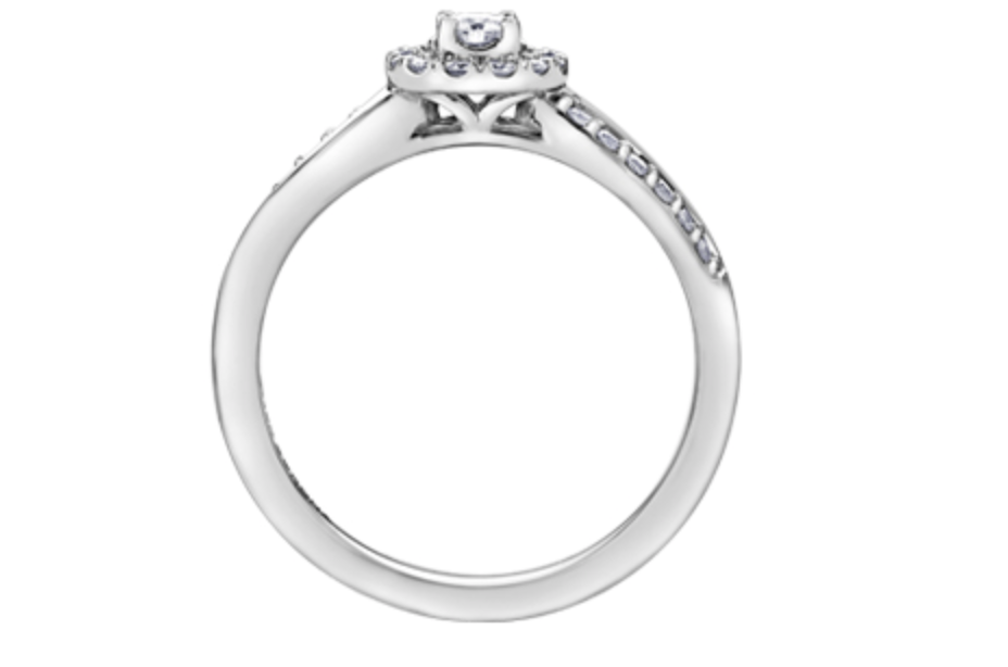 10K White Gold 0.30cttw Canadian Diamond Engagement Ring