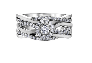 10K White Gold 0.30cttw Canadian Diamond Engagement Ring