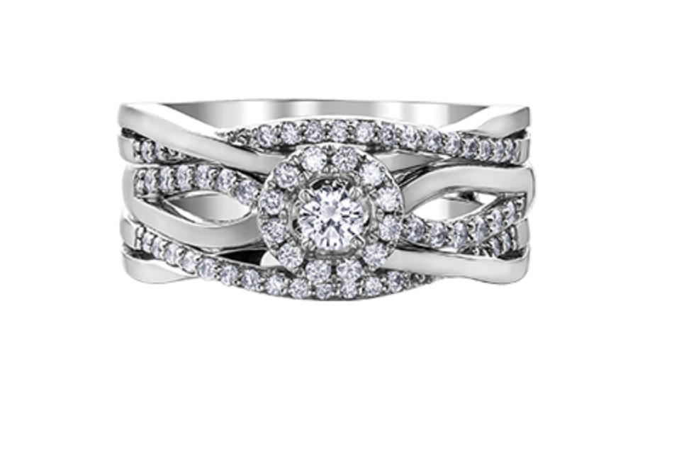 10K White Gold 0.30cttw Canadian Diamond Engagement Ring