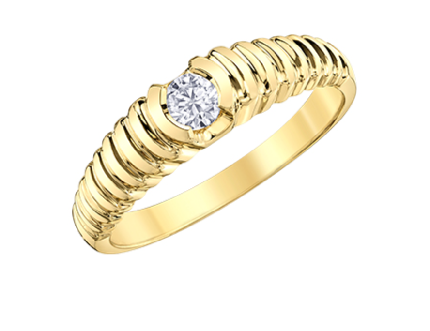 14K Yellow Gold 0.27cttw Diamond Ring