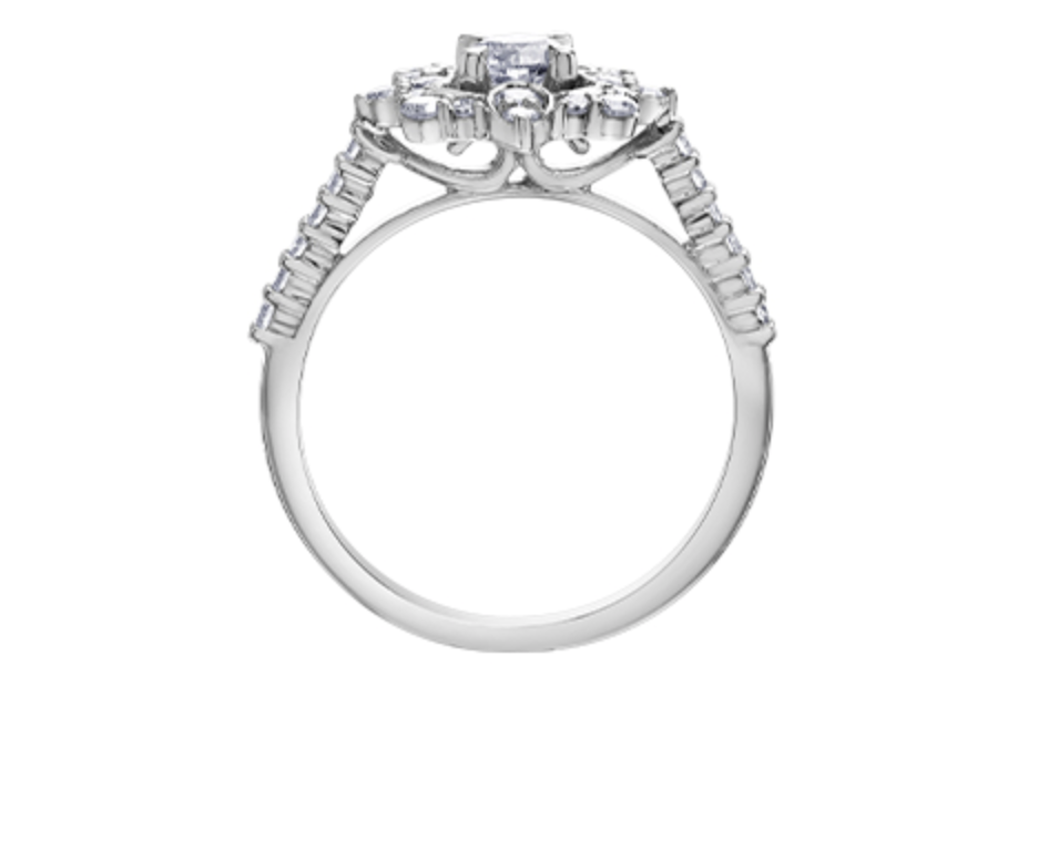 14K White Gold 0.75cttw Canadian Diamond Engagement Ring