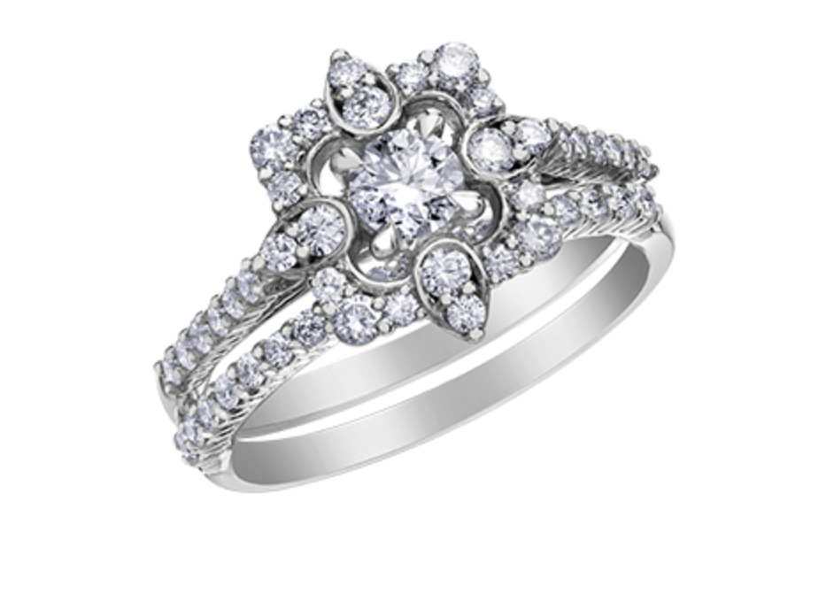 14K White Gold 0.75cttw Canadian Diamond Engagement Ring