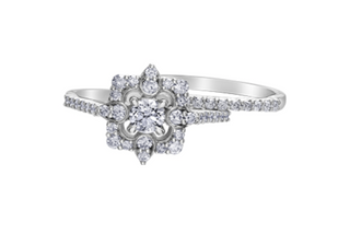 14K White Gold 0.75cttw Canadian Diamond Engagement Ring