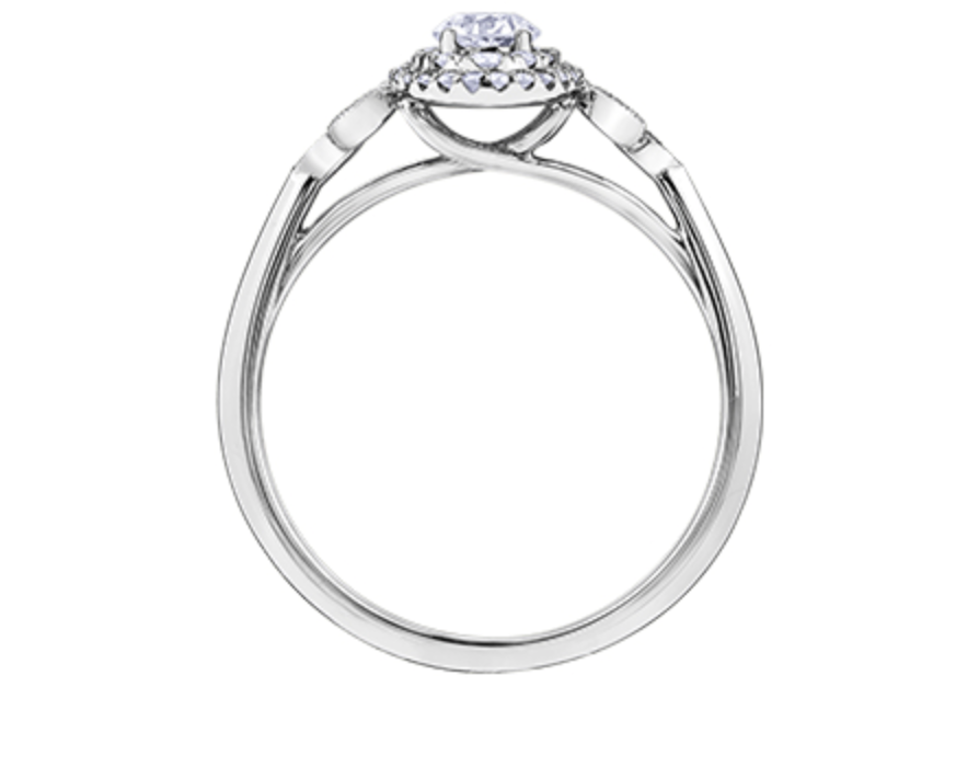 10K White Gold 0.41cttw Round Brilliant Canadian Diamond Engagement Ring