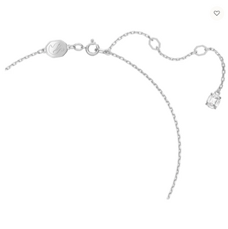 Swarovski Constella/Una pendant, Round cut, Pavé, White, Rhodium plated - 5636264