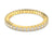 Gold ring with embedded diamonds on a white background