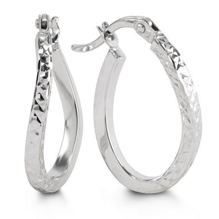 Pendientes de oro blanco de 10 quilates de 23 mm
