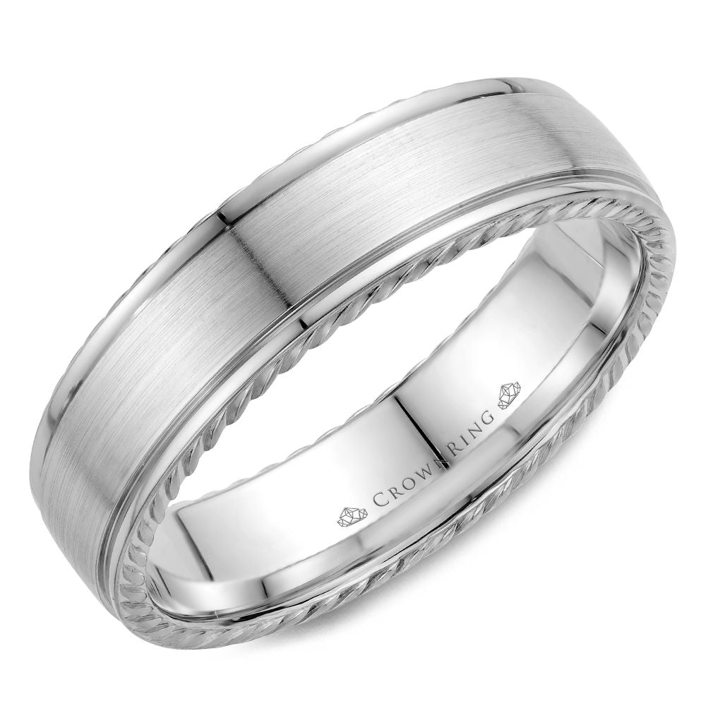 Crown Ring Band - WB-005R6W-M10