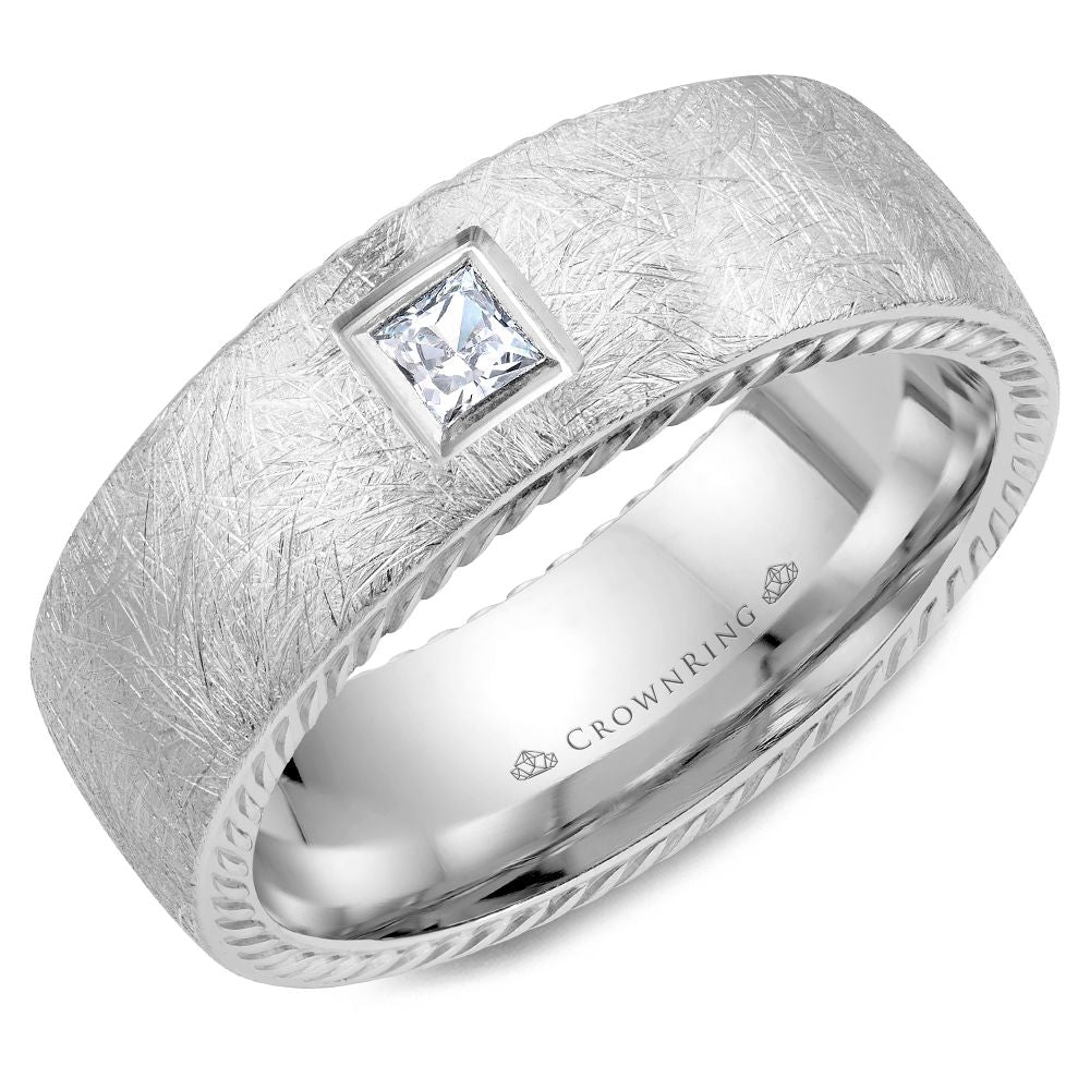 Crown Ring Band - WB-013RD8W-M10