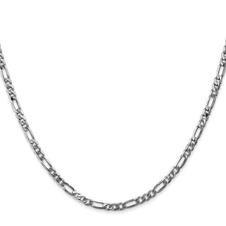 14K Gold 2.25mm Flat Figaro with Lobster Clasp Chain