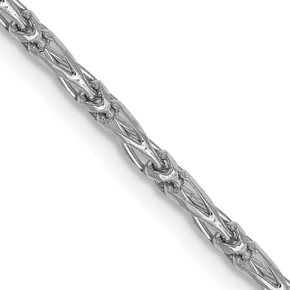 14K 1.6mm Diamond Cut Long Link Franco Chain