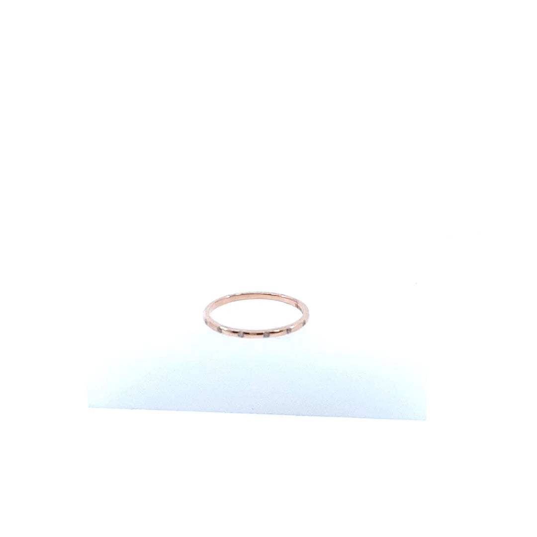 10K Rose Gold 0.035cttw Diamond Ring, size 6.5