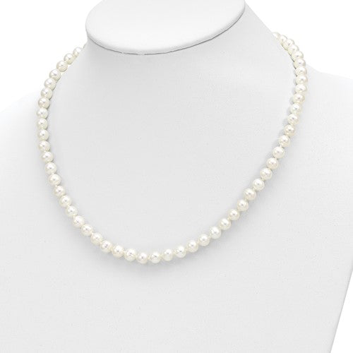 14k 6-7mm Fresh Water Cultured Pearl 7.25&quot; with 1&quot; Extender Bracelet 18&quot; with 2&quot; Extender Necklace and Earring Set