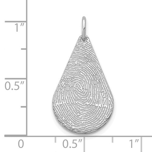 Tear Drop Fingerprint Charm