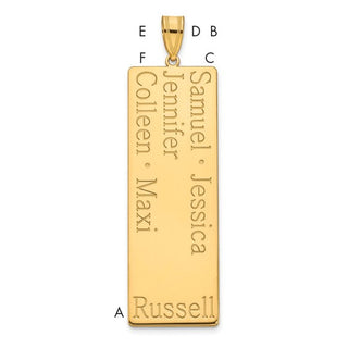 (Hasta 8 nombres) Nombre Familia Colgante 