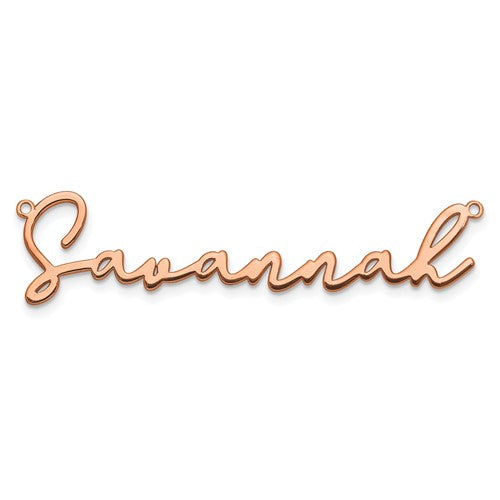 Personalized Polished Bathinda Font Name Plate with 1mm 18&quot; Cable Chain