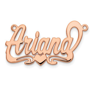 Personalized Polished Bathinda Font Name Plate with 1mm 18" Cable Chain
