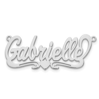 Personalized Polished Bathinda Font Name Plate with 1mm 18" Cable Chain