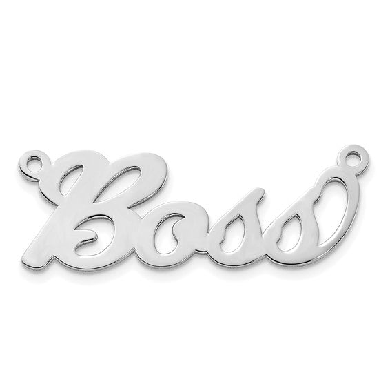 Personalized Name Plate Pendant with 1mm 18&quot; Cable Chain