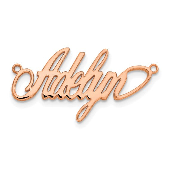 Personalized Polished Bathinda Font Name Plate with 1mm 18&quot; Cable Chain