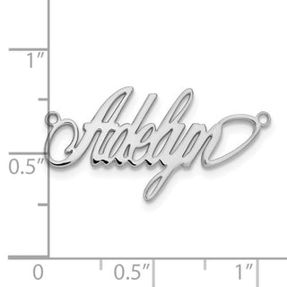 Personalized Polished Bathinda Font Name Plate with 1mm 18" Cable Chain