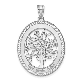 Colgante Árbol Genealógico Ovalado (Hasta 3 nombres) 