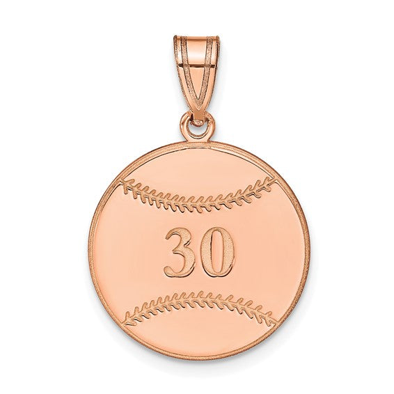 Personalized Baseball Number And Name Pendants