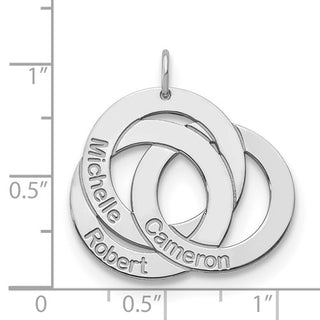3 Name Circle Charm