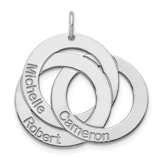 3 Name Circle Charm