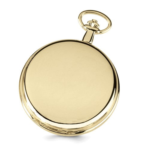 Charles Hubert Reloj de bolsillo con esfera blanca y acabado en oro de 14 quilates