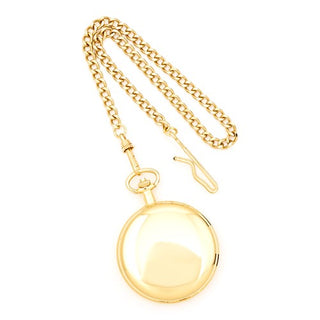 Charles Hubert Reloj de bolsillo con esfera blanca y acabado en oro de 14 quilates