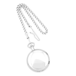 Reloj de bolsillo con esfera esqueleto blanca con acabado cromado Charles Hubert