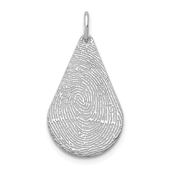 Tear Drop Fingerprint Charm