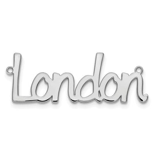 Personalized Name Plate Pendant with 1mm 18" Cable Chain
