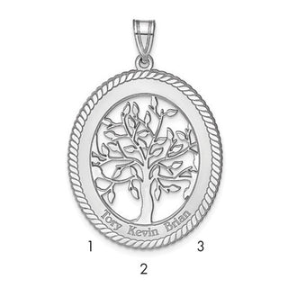 Colgante Árbol Genealógico Ovalado (Hasta 3 nombres) 