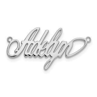 Personalized Polished Bathinda Font Name Plate with 1mm 18" Cable Chain