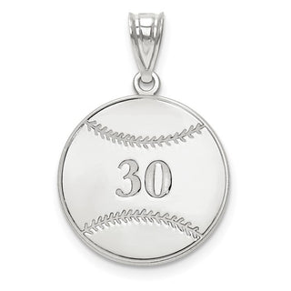 Personalized Baseball Number And Name Pendants