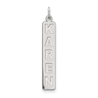 Dijes de barra de letras mayúsculas verticales personalizados 