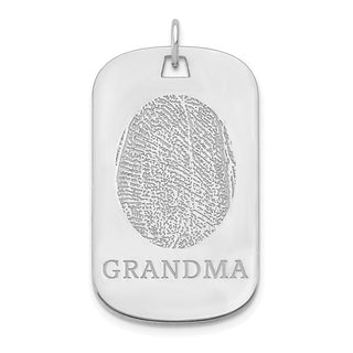 Fingerprint Dog Tag