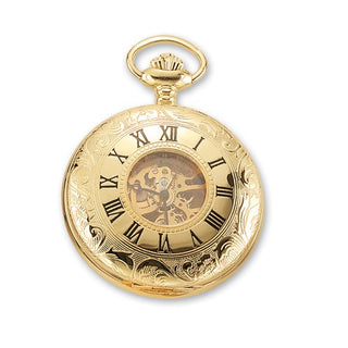 Reloj de bolsillo con esfera blanca y acabado dorado de Charles Hubert