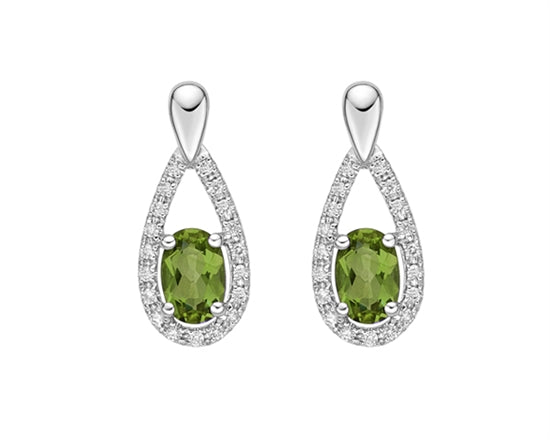 Peridot on sale dangle earrings