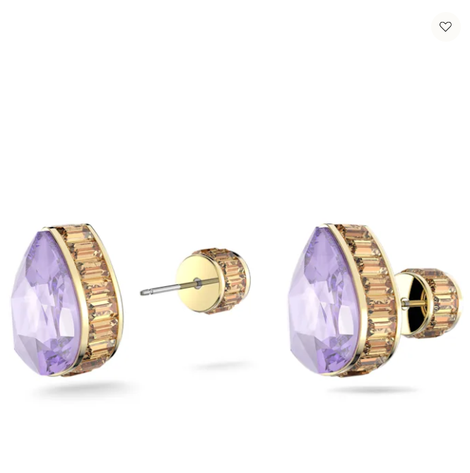 Swarovski Orbita Stud Earrings Drop Cut, Multicoloured, Gold-tone Plated 5641405- Discontinued