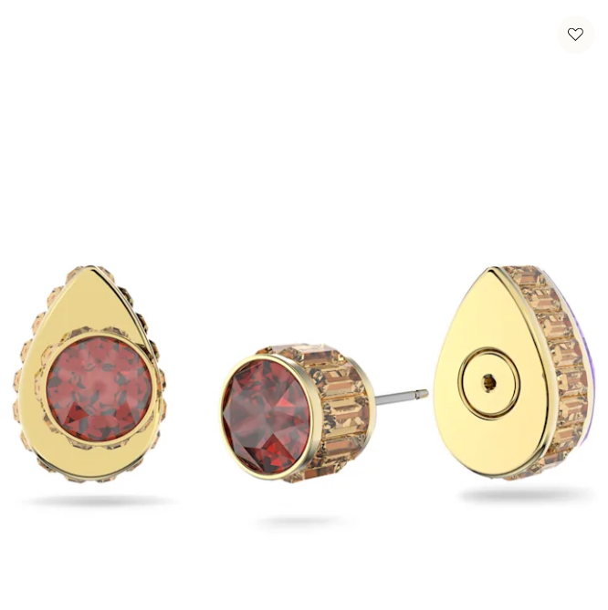 Swarovski Orbita Stud Earrings Drop Cut, Multicoloured, Gold-tone Plated 5641405- Discontinued