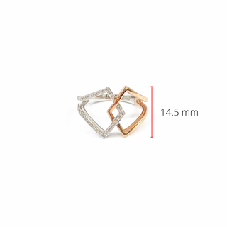 10K White and Rose Gold 0.20cttw Diamond Ring