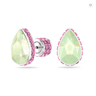 Swarovski Orbita Stud Earrings Drop Cut, Multicoloured, Rhodium Plated 5641407- Discontinued