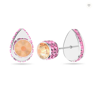 Swarovski Orbita Stud Earrings Drop Cut, Multicoloured, Rhodium Plated 5641407- Discontinued