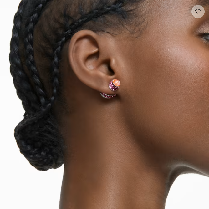 Swarovski Orbita Stud Earrings Drop Cut, Multicoloured, Rhodium Plated 5641407- Discontinued