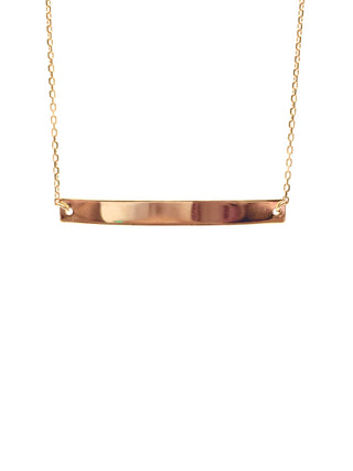 Brazalete de identificación grabable en oro rosa de 10 quilates - 7 pulgadas