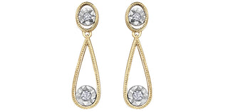 Pendientes de oro amarillo con diamantes