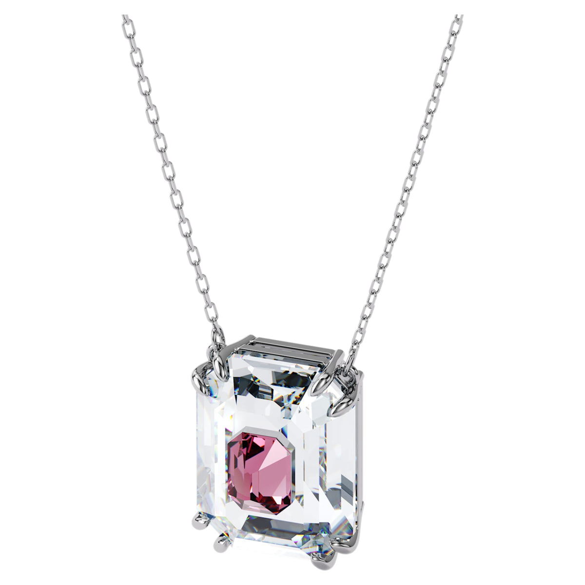 Swarovski Pendant Necklace, Geometric Astral Pink, Rose Gold Tone Plated  Setting, from the Curiosa Collection : Amazon.co.uk: Fashion